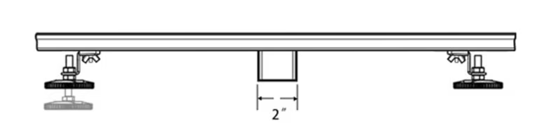 CENTER OUTLET LINEAR DRAIN